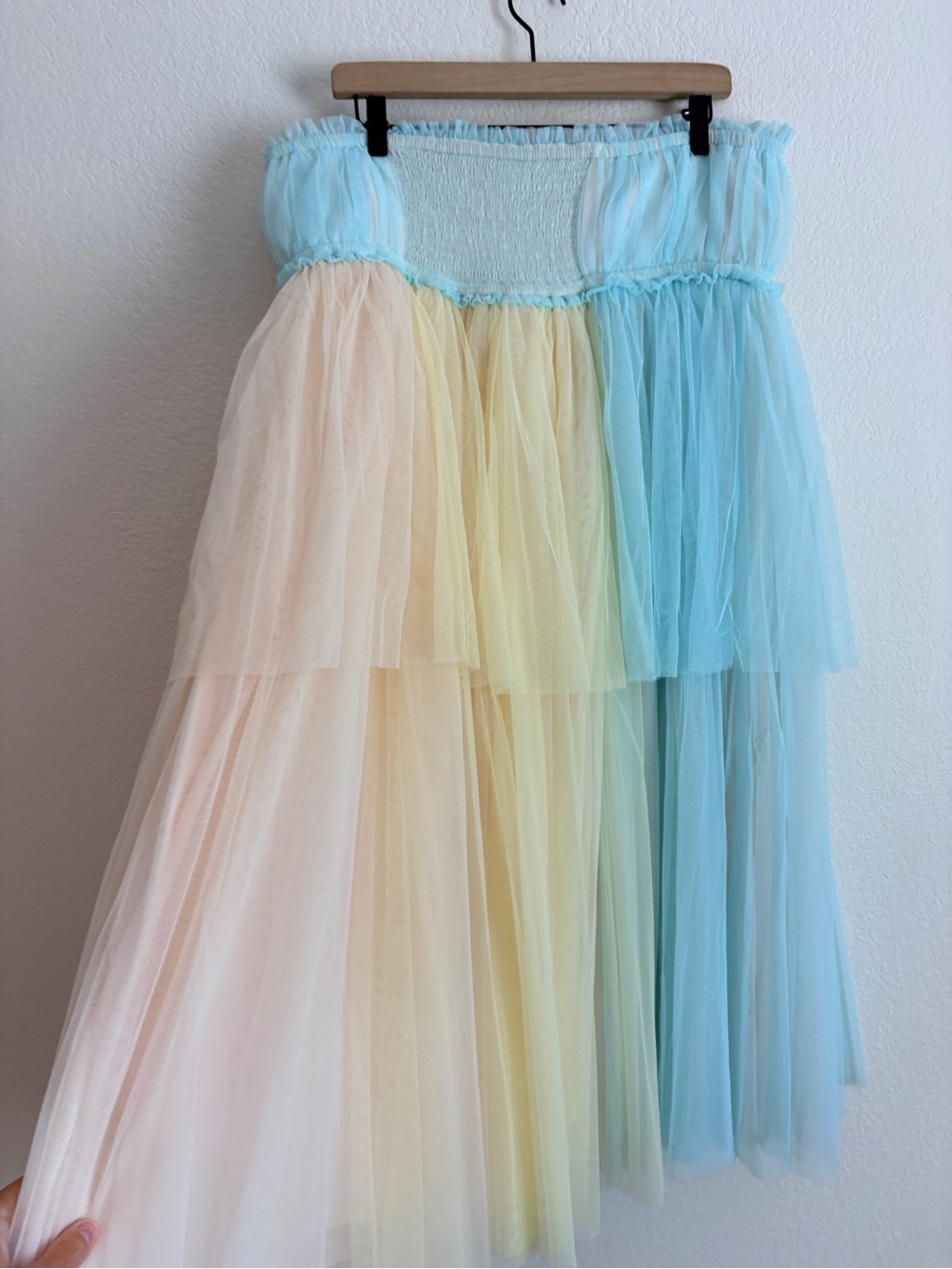 Anthropologie Pernille Rosenkilde Tulle Pastel Colorblock Dress - Picture 9 of 12